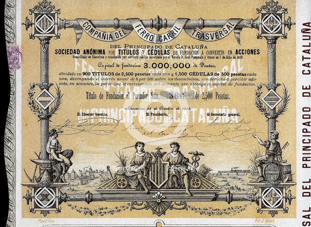 Document of the Fundación de la Compañía del Ferrocarril Transversal del Principado de Catalunya,…