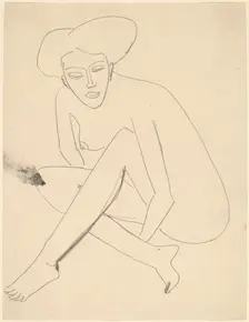 Dodo Seated, 1910. Creator: Ernst Kirchner