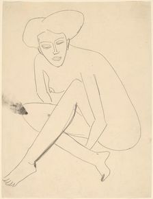 Dodo Seated, 1910. Creator: Ernst Kirchner