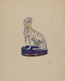 Dog (Mantel Ornament), c. 1938. Creator: Z.S. Lupus
