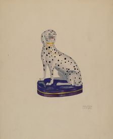 Dog (Mantel Ornament), c. 1938. Creator: Z.S. Lupus