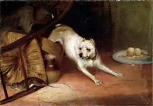 Dog Chasing a Rat 19th or early 20th century. Artist: Briton Riviere