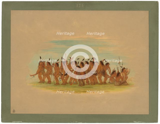 Dog Dance - Sioux, 1861. Creator: George Catlin.