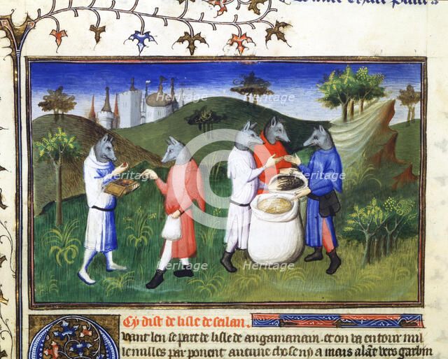 Dog-headed men, late 13th century, (early 15th century).