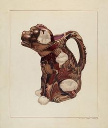 Dog Pitcher, c. 1938. Creator: Ernest A Towers Jr