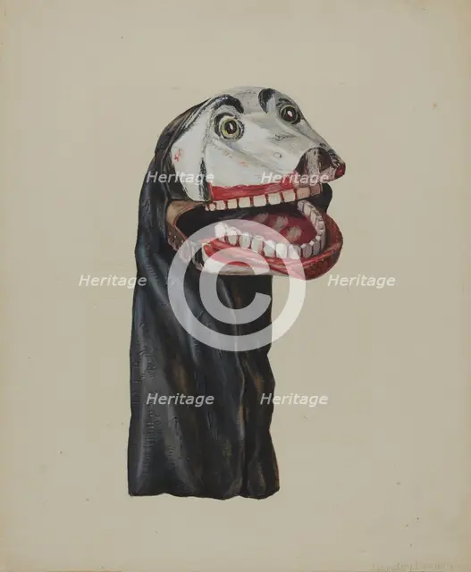 Dog Toby Hand Puppet, c. 1936. Creator: Dorothy Brennan.