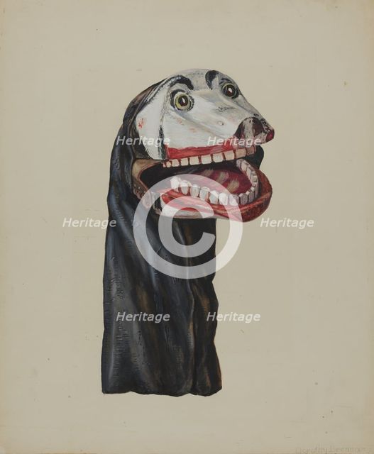 Dog Toby Hand Puppet, c. 1936. Creator: Dorothy Brennan.
