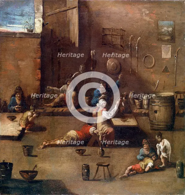 'Dog Training', c1690-1745. Artist: Alessandro Magnasco