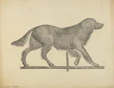 Dog Weather Vane, c. 1938. Creator: Gordon Sanborn