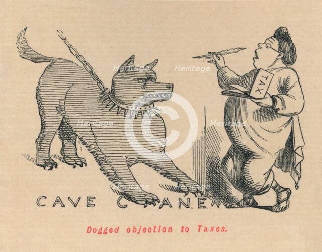 'Dogged Objection to Taxes', 1852. Artist: John Leech.