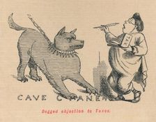 Dogged Objection to Taxes 1852. Artist: John Leech