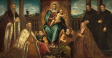 Doge Alvise Mocenigo and Family before the Madonna and Child, c. 1575. Creator: Jacopo Tintoretto