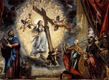 Doge Antonio Grimani Kneeling Before the Faith, Between 1555 and 1576. Creator: Titian (1488-1576)
