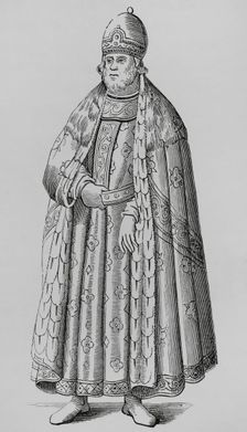 Doge of Venice in ceremonial costume, 16th century, (1878). Creator: Unknown