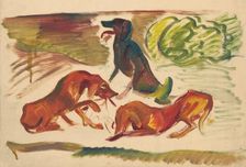 Dogs in the country, 1935-1944. Creator: Arnold Peter Weisz-Kubincan