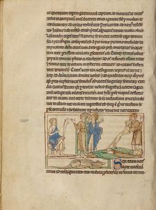 Dogs; Northumberland Bestiary, about 1250-1260. Creator: Unknown