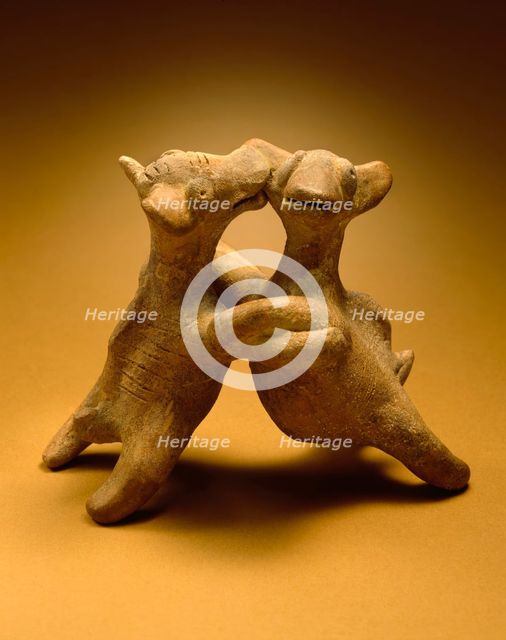 Dogs Playing, 200 B.C.-A.D. 500. Creator: Unknown.