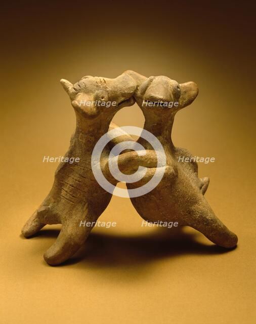 Dogs Playing, 200 B.C.-A.D. 500. Creator: Unknown.