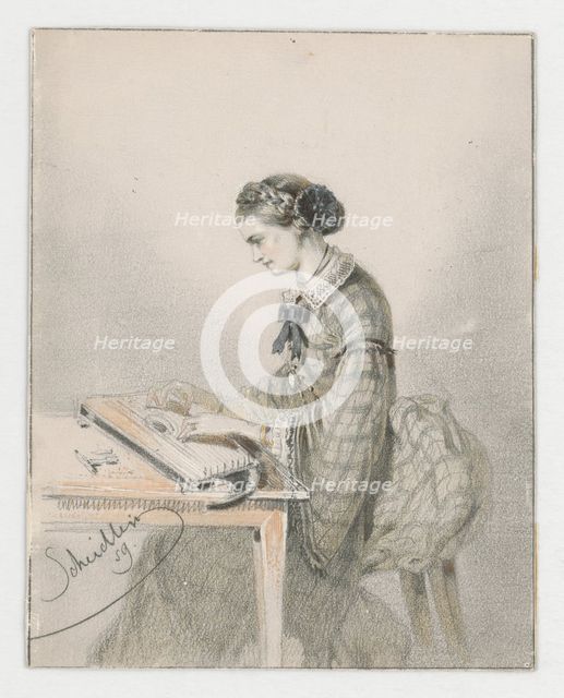 Doing Manual Work, 1859. Creator: Friedrich Carl von Scheidlin.