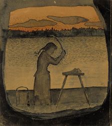 Doing the Laundry, 1895. Creator: Hugo Simberg