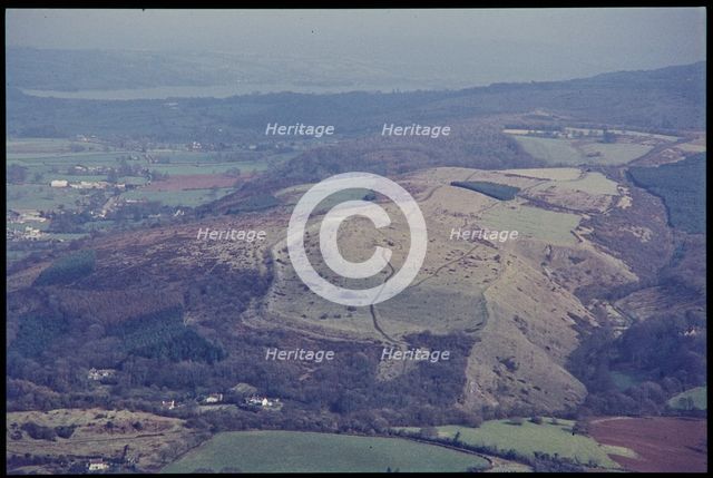 Dolebury Camp, an Iron Age multivallate hillfort earthwork, Churchill, Somerset, 1971. Creator: Jim Hancock.