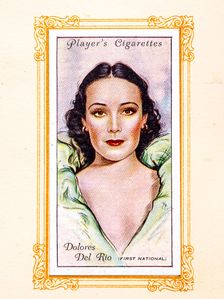 Dolores Del Rio Collectables Picture of movie stars that came with the Players cigarette packet, 193 Creator: Unknown