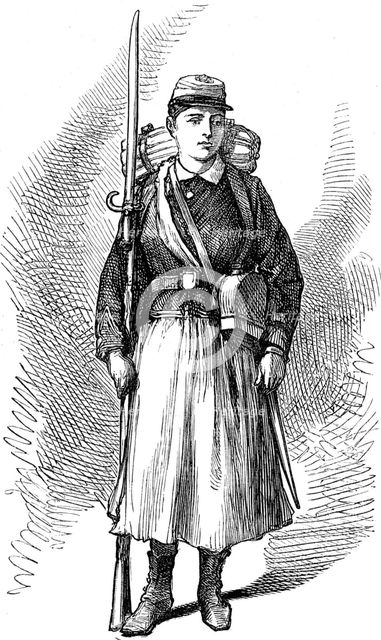 Dolores Rodriguez, a Peruvian vivandière, 1880. Creator: Unknown.