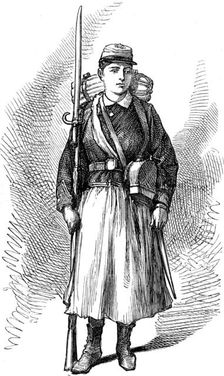 Dolores Rodriguez, a Peruvian vivandière, 1880. Creator: Unknown