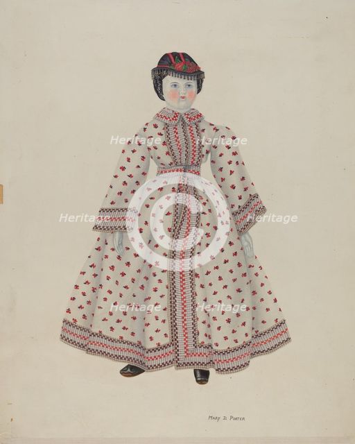 Doll with China Head, 1935/1942. Creator: Mary D. Porter.