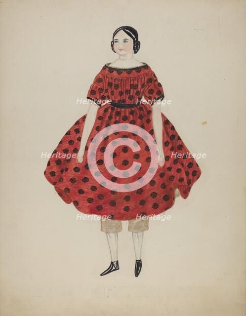 Doll with China Head, 1935/1942. Creator: Mary Fitzgerald.