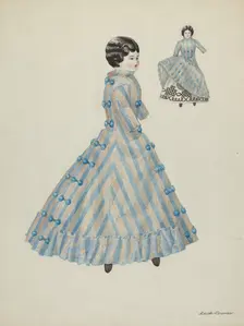 Doll with China Head, c. 1937. Creator: Edith Towner