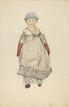 Doll with China Head, c. 1940. Creator: Lelah Nelson