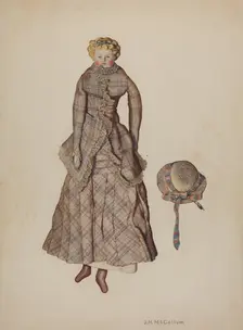 Doll with China Head, c. 1941. Creator: J. Herman McCollum