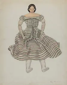 Doll and Costume, c. 1937. Creator: Mary E Humes