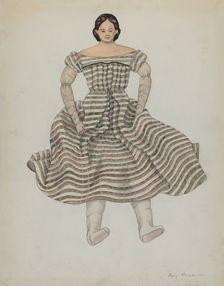 Doll and Costume, c. 1937. Creator: Mary E Humes