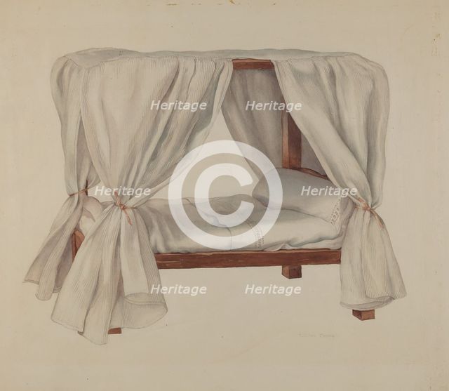 Doll Bed, c. 1937. Creator: Lillian Causey.
