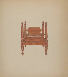 Doll Bed, c. 1938. Creator: Therkel Anderson