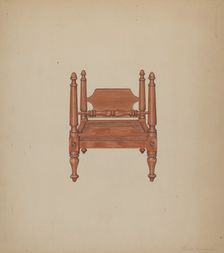 Doll Bed, c. 1938. Creator: Therkel Anderson