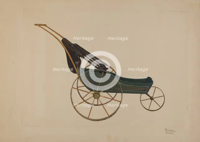 Doll Buggy, c. 1938. Creator: Richard Barnett.