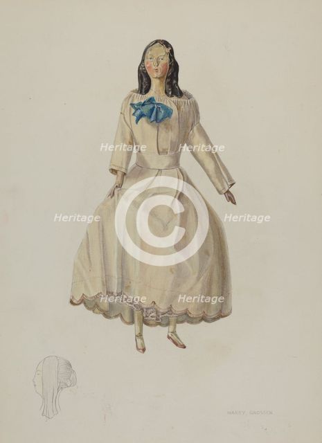 Doll, c. 1938. Creator: Harry Grossen.