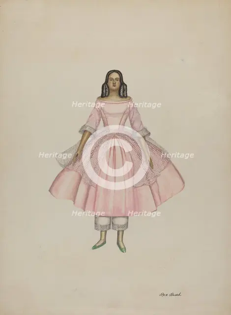 Doll, c. 1938. Creator: Rex F Bush.
