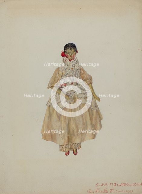 Doll, c. 1939. Creator: Lucille Lacoursiere.
