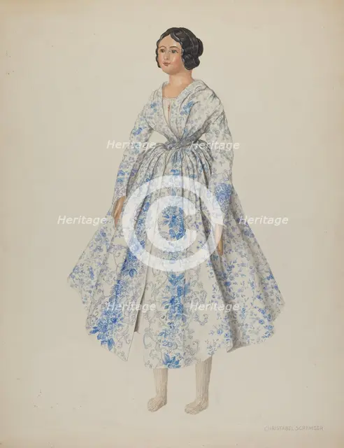Doll, c. 1940. Creator: Christabel Scrymser.