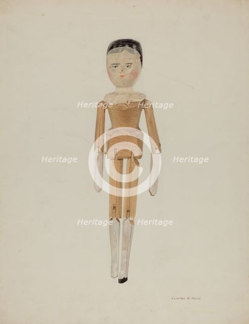 Doll, c. 1940. Creator: Clinton Myers.