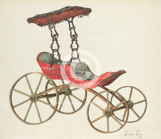 Doll Carriage, 1935/1942. Creator: Louella Long.