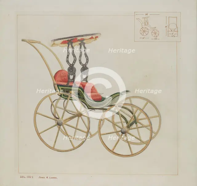 Doll Carriage, c. 1937. Creator: James M. Lawson.
