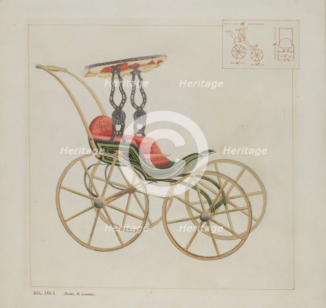 Doll Carriage, c. 1937. Creator: James M. Lawson.