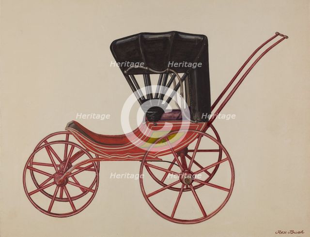 Doll Carriage, c. 1937. Creator: Rex F Bush.