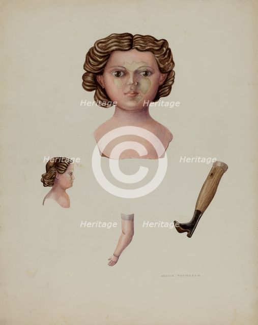 Doll (Composition), c. 1941. Creator: Archie Thompson.