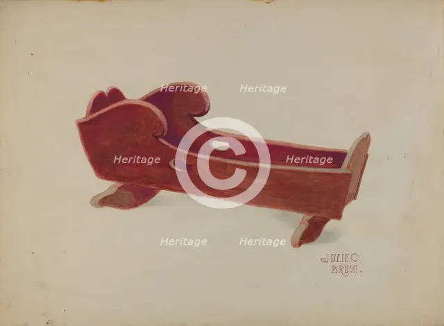 Doll Cradle, c. 1936. Creator: Julie C Brush.